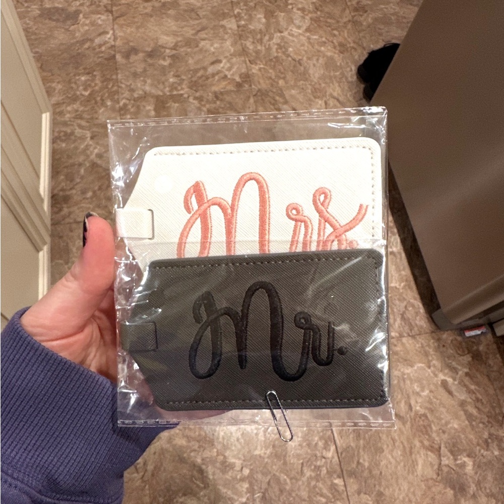 Mr. and Mrs. Luggage Tags Set